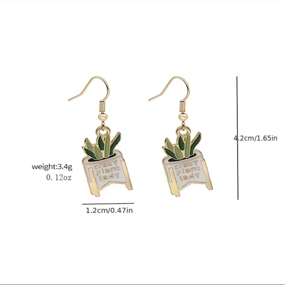 Crash Plant Lady Earrings - Picture 2 of 3